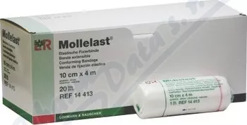 Obinadlo elastické fixační Mollelast 8cmx4m v celofánu 1ks