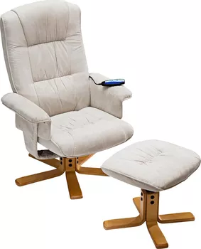 Idea nábytek Relaxační masážní křeslo s podnožkou K36 béžové
