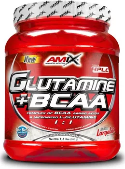 Amix Glutamine + BCAA Powder 500 g Natural