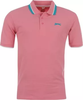 Slazenger Tipped Polo Shirt Mens růžová
