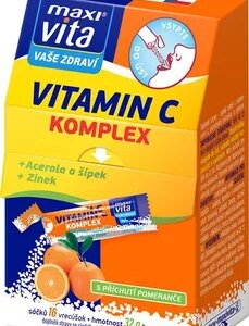 MaxiVita Vitamin C komplex + Acerola + Šípek + Zinek 16 sáčků
