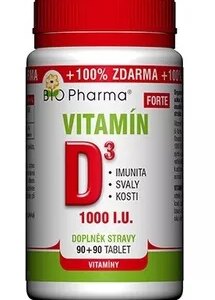 Bio Pharma Vitamín D3 Forte 1000 IU 180 tbl.