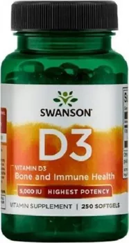 Swanson Vitamín D3 5000 IU 250 cps.