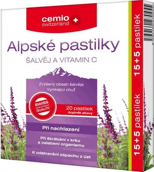 Cemio Alpské pastilky šalvěj a vitamin C