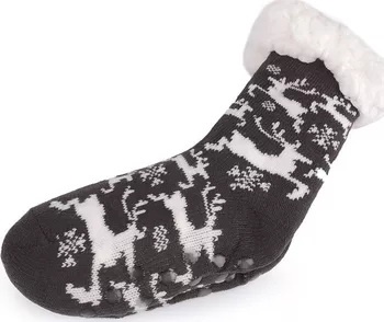 Stoklasa Ponožky zimní s protiskluzem šedé/hnědé 29-32