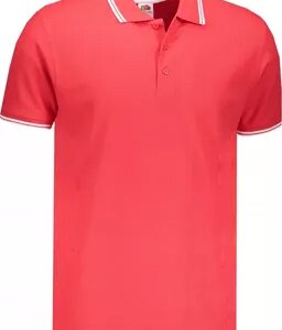 Fruit Of The Loom Premium Tipped Polo Red/White