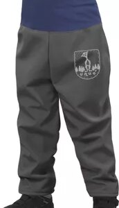 UNUO Evžen batolecí softshellové kalhoty Slim tmavě šedé 98-104