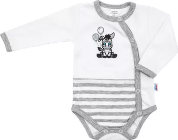 New Baby celorozepínací body zebra exclusive bílé 68