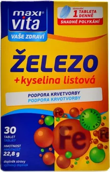 Maxivita Železo + kyselina listová 30 tbl.