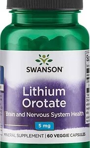 Swanson Lithium Orotate 5 mg 60 cps.