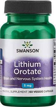 Swanson Lithium Orotate 5 mg 60 cps.
