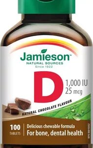 Jamieson Vitamín D3 25 mcg žvýkací 100 tbl.