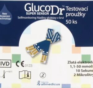 allmedicus Glucodr Proužky diagnostické 50 ks