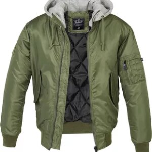 Brandit MA1 Sweat Hooded Jacket olivovo-šedá 3XL
