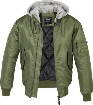 Brandit MA1 Sweat Hooded Jacket olivovo-šedá 3XL