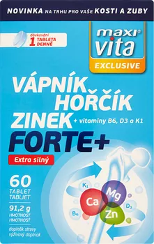 Vitar MaxiVita Exclusive Vápník – Hořčík – Zinek Forte+ 60 tbl