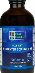 Blue Ice Fermentovaný olej z tresčích jater bez příchutě 237 ml
